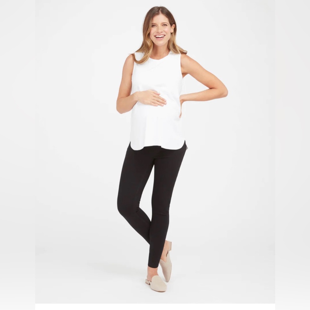 SPANX  Mama Ankle Jean-ish Leggings Black Maternity Jeans M